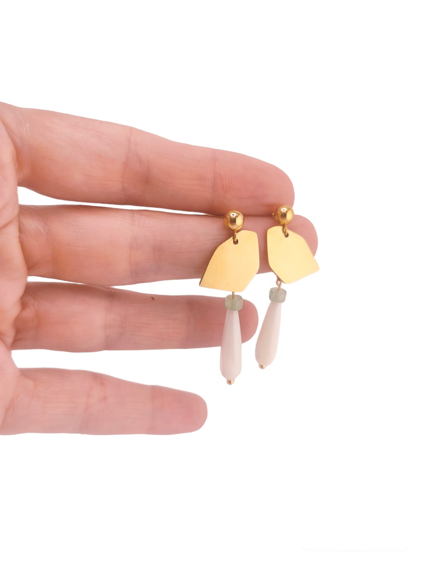 Pendientes gotas de nácar