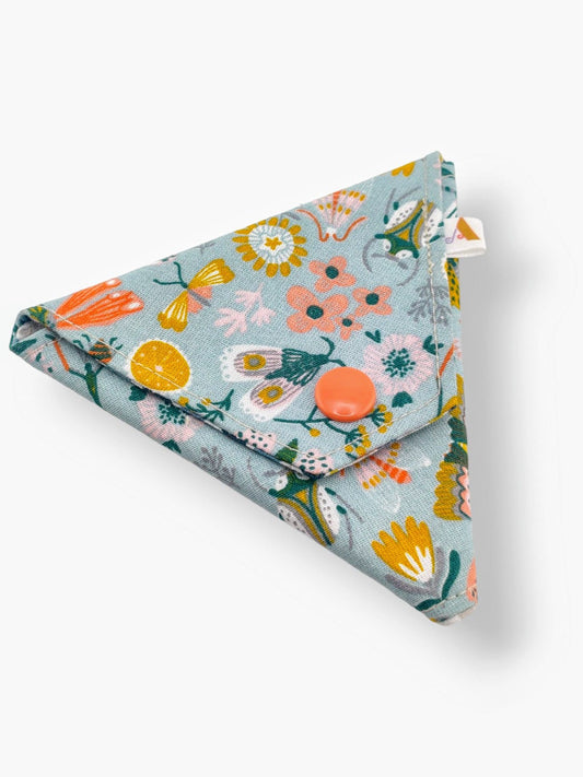 Monedero triangular mariposas