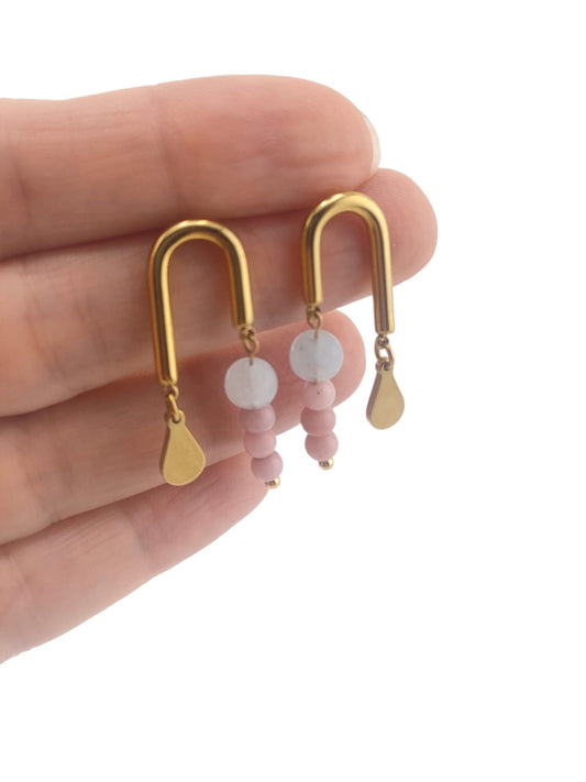 Pendientes U invertida y gota