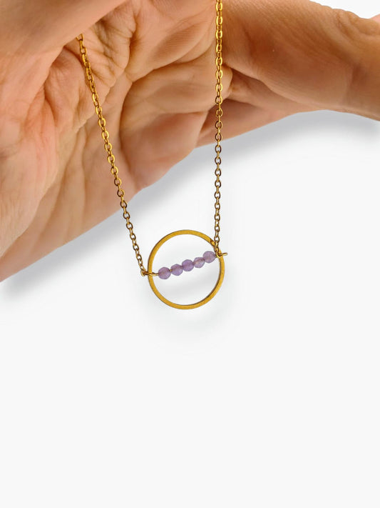 Collar círculo violeta